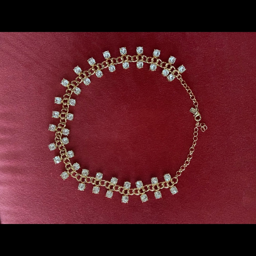 Gold Rhinestone Necklace - Picture 2 of 3